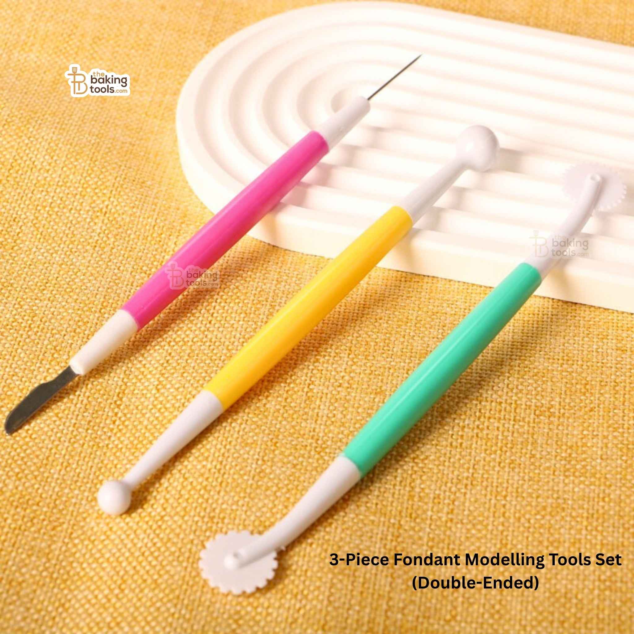 3-Piece Fondant Modelling Tools Set (Double-Ended)
